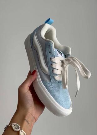 Неймовірні жіночі кеди vans knu skool light blue небесно-блакитні6 фото