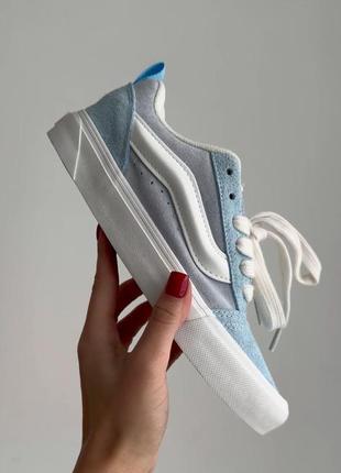 Красивейшие женские кеды vans knu skool light blue небесно-голубые3 фото