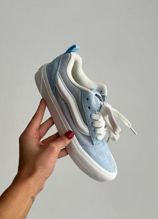 Неймовірні жіночі кеди vans knu skool light blue небесно-блакитні1 фото