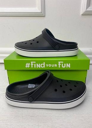 Crocs off court clog black мужские кроксы сабо