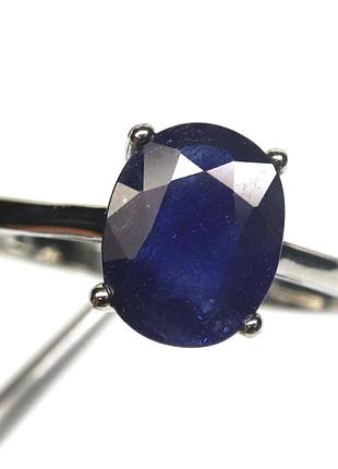 Кольцо серебро 925 натуральный сапфир