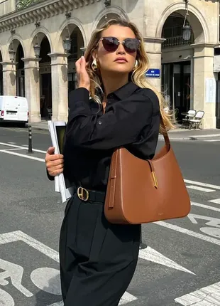 Сумка pratt large tote logo brown