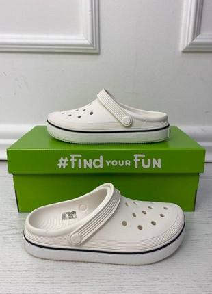 Crocs off court clog white чоловічі крокси сабо