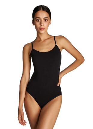 Боді майка в чорному кольорі на тонких бретельках ellen bb 003/001