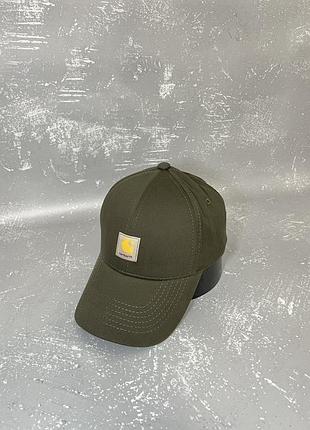 Хаки кепка с вышивкой carhartt