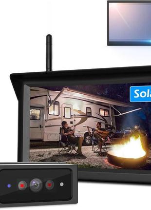 Сток auto-vox solar4 камера заднього виду бездротовий комплект для фургонів (1080p) 3 хвилини встановлення аку