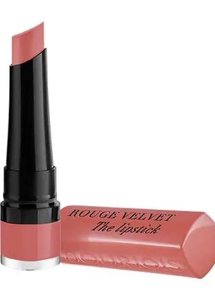 Помада для губ bourjois paris rouge velvet lipstick 02 — flamingo rose