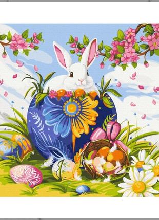 Картина пасха зайчик красавец easter 40*40