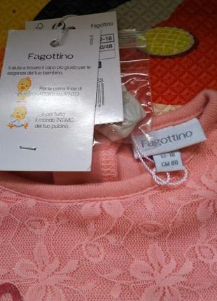 Нова нарядна кофточка для дівчинки ovs fagottino на 12-18 місяців3 фото