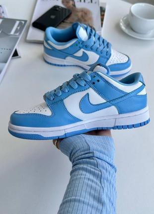 Женские кроссовки nike dunk low blue7 фото