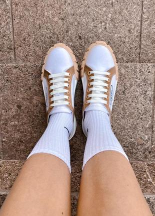P. white & beige кроссовки женские прада3 фото