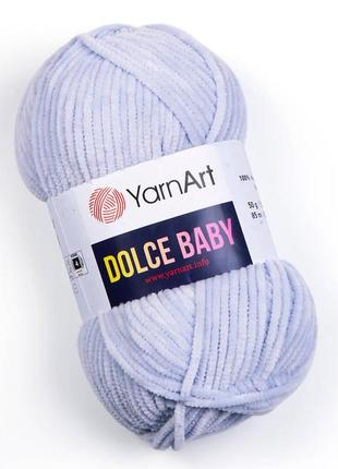 Пряжа yarnart dolce baby 776 светло-серая ярнарт дольче беби плюшевая