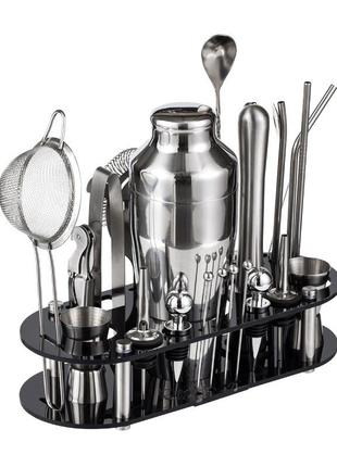 Набор посуды для домашнего бара mc-ykl23 на 23 предмета с подставкой