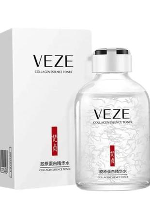 Антивозрастной увлажняющий тонер с протеинами коллагена veze collagen protein (50 мл.)1 фото