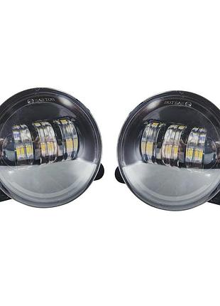 Renault (dacia) logan противотуманные led фары в бампер. (желтый + белый) противотуманки рено дачиа логан