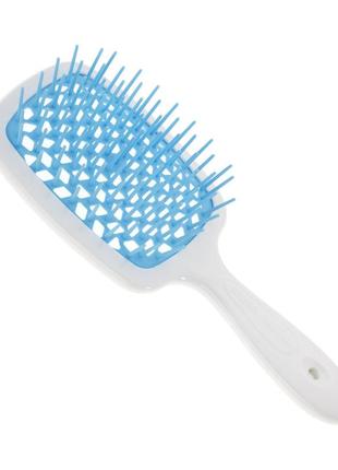 Гребінець для волосся janeke superbrush white and turquoise оригінал