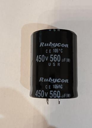 Конденсатор 560 мкф 450 в v 560мкф 450в 560uf 450v uf 560mkf mkf rubycon usr ce