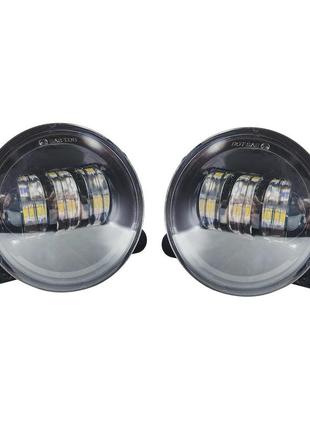 Renault sandero противотуманные led фары в бампер. (желтый + белый) оригинальные противотуманки рено сандеро