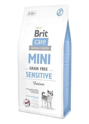 Сухой корм brit care gf mini sensitive для собак миниатюрных пород c чувствительным пищеварением 7 кг