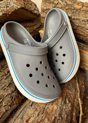 Женские кроксы сабо crocs off court clog grey