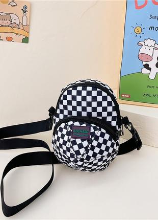 Детская сумка td-637/1 через плечо на два отделения с ремешком  black4 фото