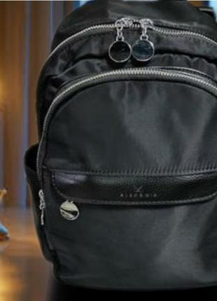 Жіночий стильний рюкзак плащівка комбінований з екошкіри новий2 фото