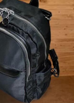 Жіночий стильний рюкзак плащівка комбінований з екошкіри новий3 фото