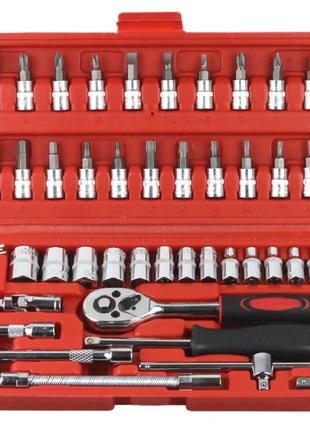 Багатофункціональний набір викруток та торцювальних головок 46в1