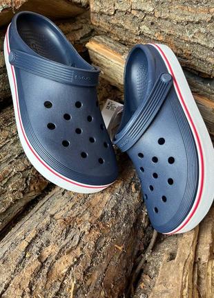 Женские кроксы сабо crocs off court clog navy