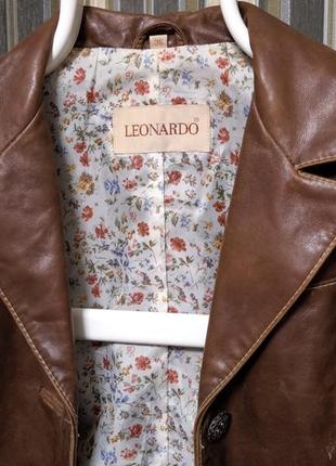 Женский кожаный пиджак жакет leonardo4 фото