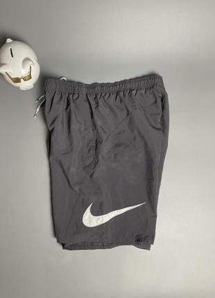 Нейлоновые винтажные шорты nike big swoosh original оригинал вышитый логотип1 фото