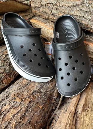 Женские кроксы сабо crocs off court clog black