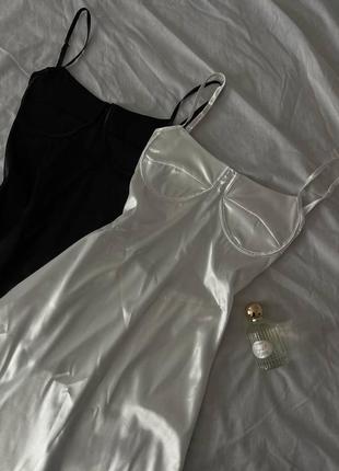Атласна сукня міні 🔥3 фото