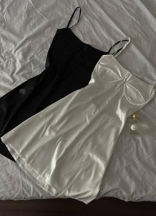 Атласна сукня міні 🔥4 фото