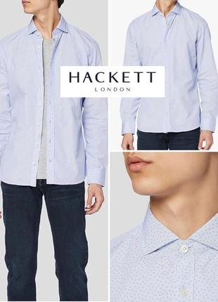 Hackett london mens h print slim fit shirt мужская рубашка слимфит