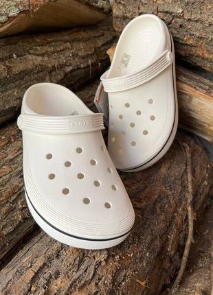 Женские кроксы сабо crocs off court clog white1 фото