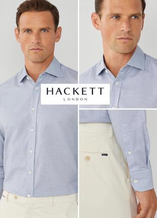 Hackett london mens polka dot multi trim slim fit shirt рубашка слимфит