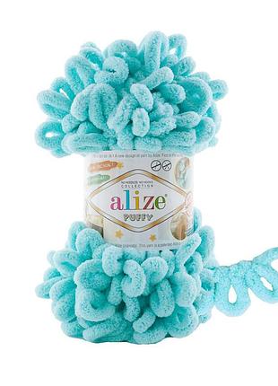 Alize puffy 128 пряжа ализе пуффи плюшевая