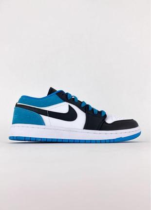 Nike air jordan 1 low blue2 фото