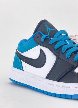 Nike air jordan 1 low blue5 фото