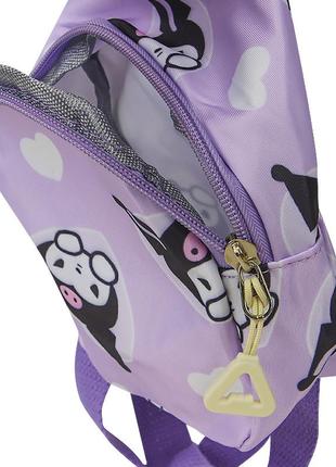 Детская сумка td-34 kuromi с аниме через плечо на одно отделение с ремешком purple2 фото