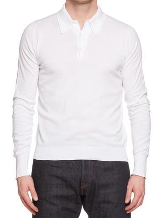 John smedley mens white sea island cotton jumper джемпер мужской2 фото