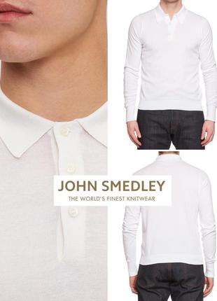 John smedley mens white sea island cotton jumper джемпер мужской