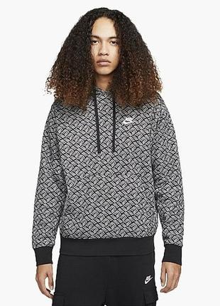 Худі nike mens fleece pullover hoodir black2 фото