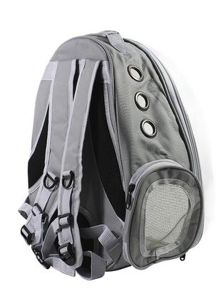 Рюкзак-переноска для кішок taotaopets 252203 panoramic 35*25*42cm gray2 фото