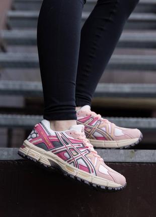 Женские кроссовки asics gel kahana 8 white pink