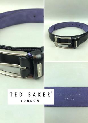 Ted baker london mens leather belt ремінь пояс шкіряний чоловічий1 фото