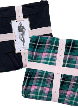 Котонова футболочка і фленелові штани на лого резинці з нової колекції💔