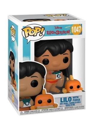 Ліло та стіч фігурка фанко поп funko pop ліло з пуджем lilo & stitch lilo with pudge pop ігрова вінілова фігурка# 10471 фото