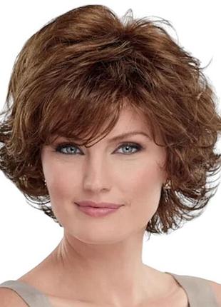 Перука коротка темний каштан ombre bob, термоволокно vc hairjoy аa6